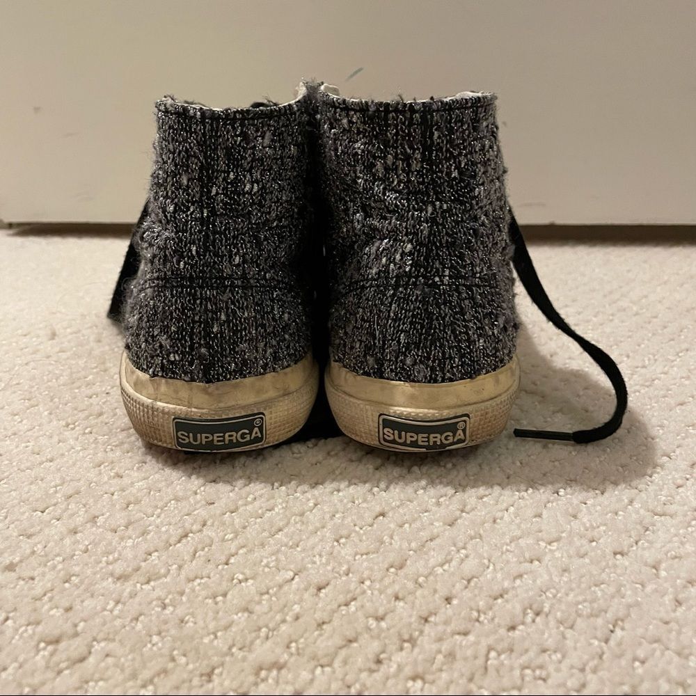 Superga Man Repeller Hightop Silver Tweed View 4